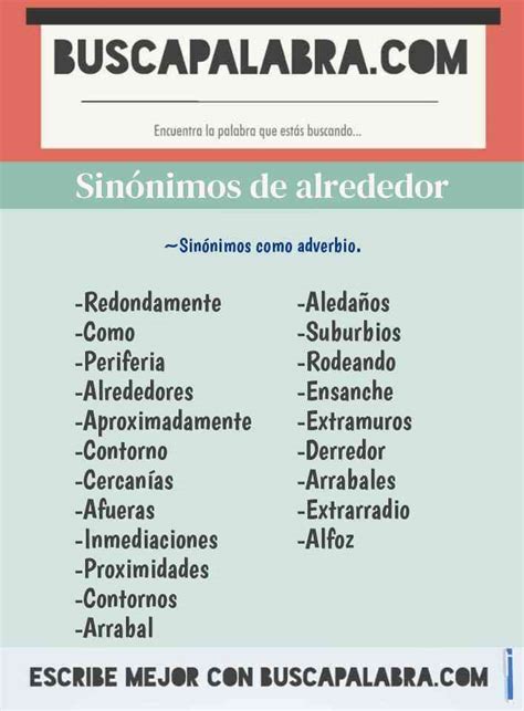 alrededor sinonimo